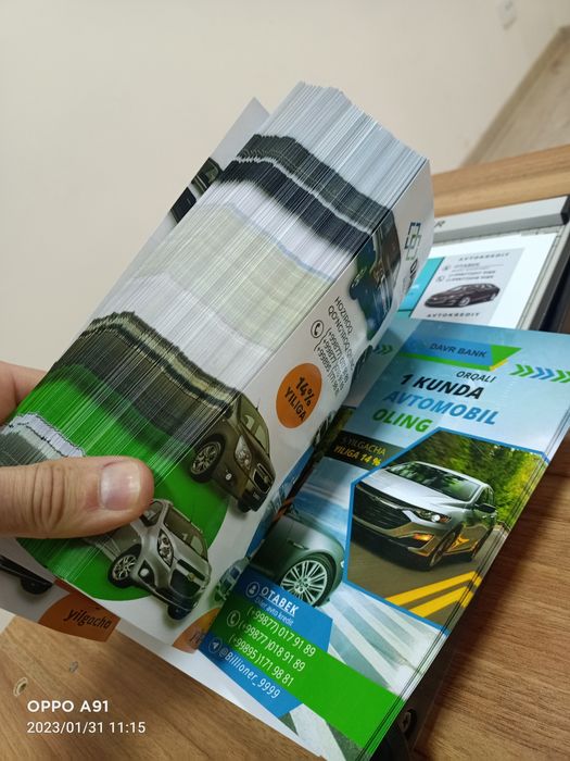 Flayer 200 soʻmdan 3000 ta