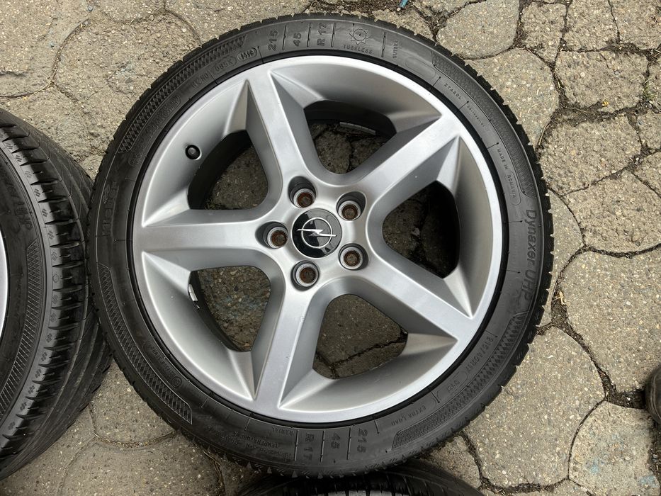Jante aliaj 5x110mm, anvelope vara 215/45 R17 Opel Astra G, H, Corsa, Meriva, Vectra Tigra Zafira