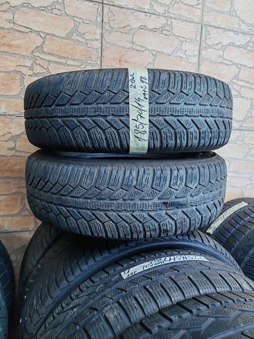 Vând cauciucuri 185/70/14 M+S 2 buc imp Germania