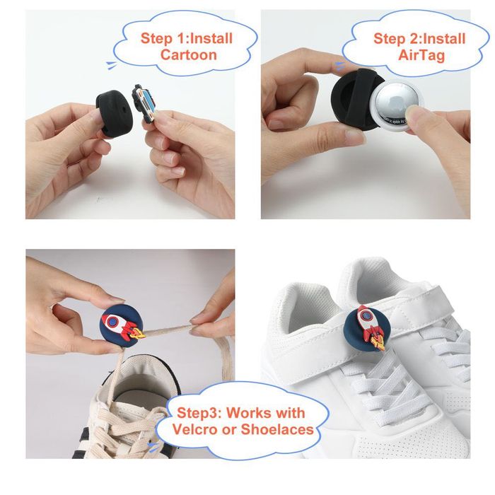 Tech-Protect Smooth For Kids–4 бр. цветни държачи за Apple AirTag 1/2