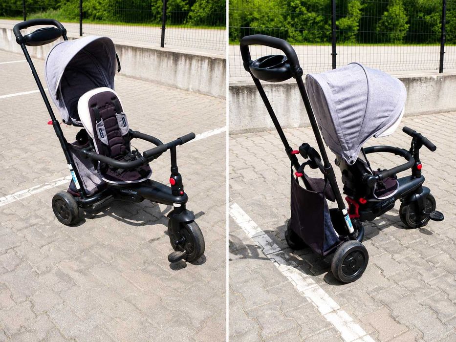 Tricicletă pliabilă smarTrike smarTfold 7 în 1 TouchSteering, gri, stare foarte bună
