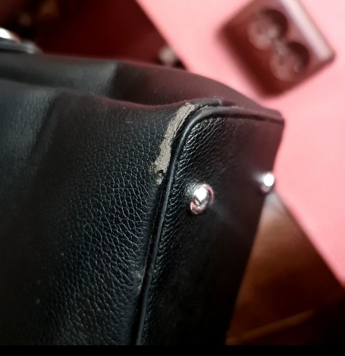 Geanta dama neagra poseta dama micuta cu breloc