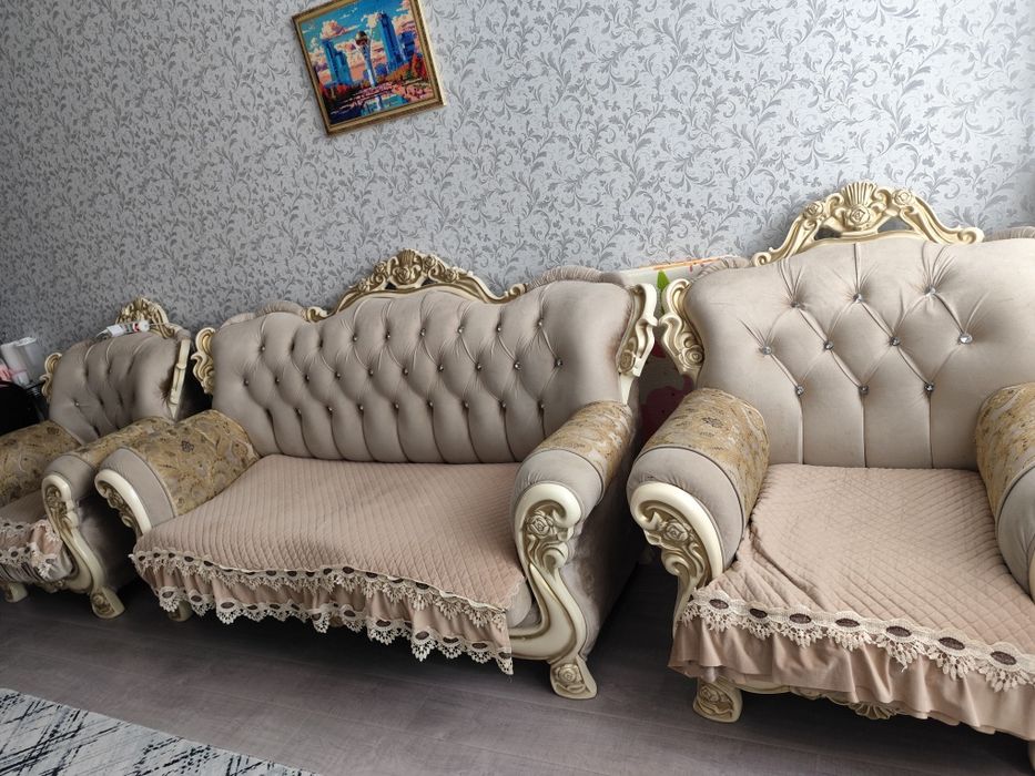 Продам диван и кресла б/у