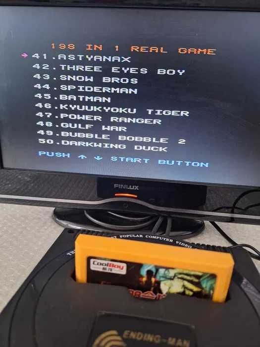 198 jocuri caseta discheta galbena clasica cu jocuri pentru consola TV