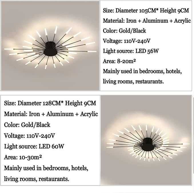 Лед led Лампа Модерен дизайн на фойерверки полилей