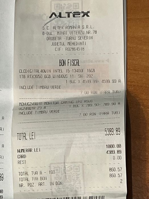 PC Gaming Myria Digital V40W + Monitor ASUS TUF Gaming VG249Q1R