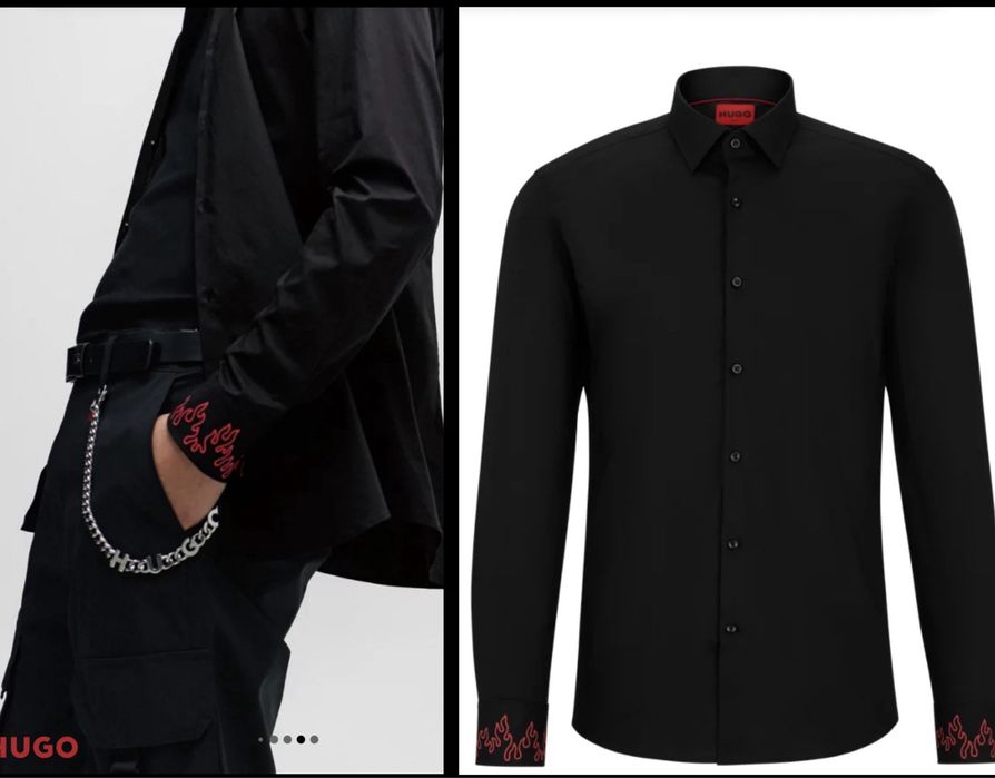 Cămașă HUGO cu Flacără pe Manșete