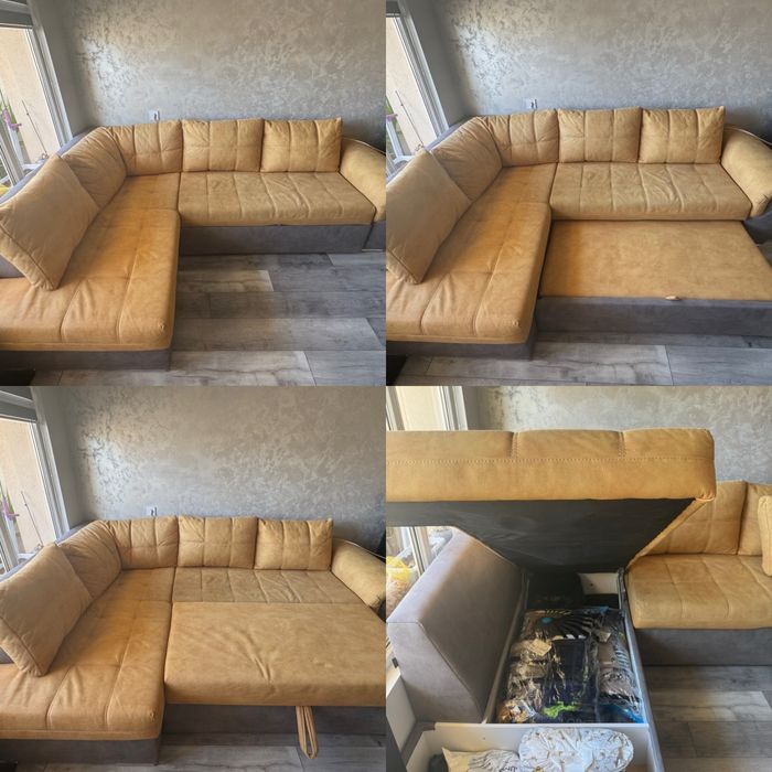 Комплект за всекидневна диван маса и 4 стола