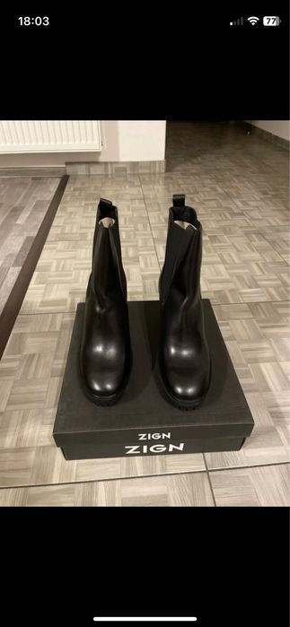 Vand cizme din piele naturala cu toc noi la cutie