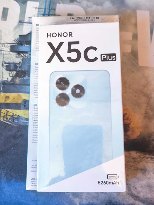 Honor X5c Plus + Powerbank 10000mAh ЧИСТО НОВИ!! ЗАПЕЧАТАНИ!