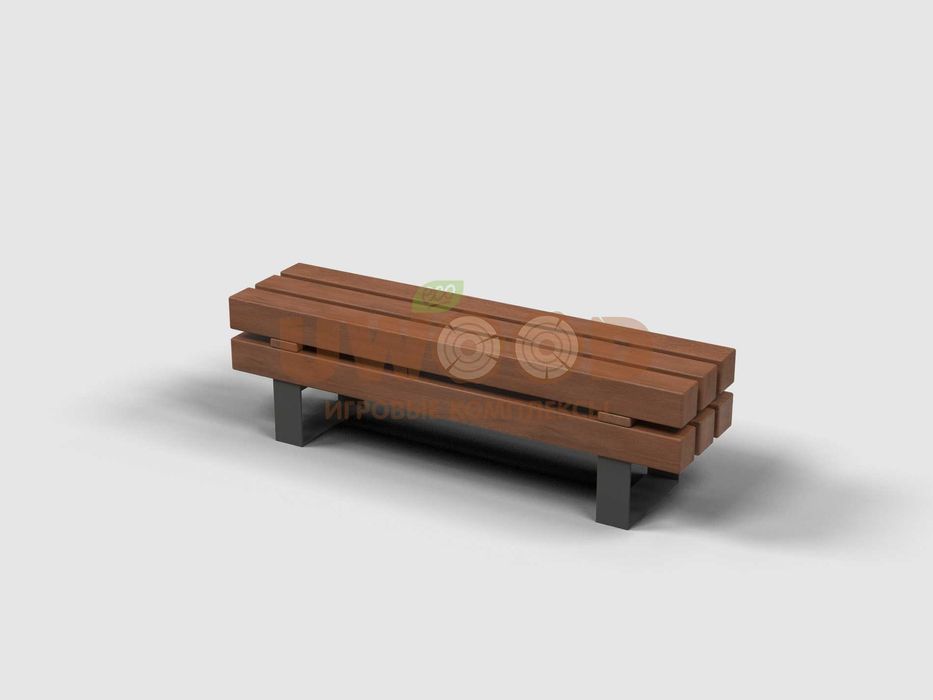 Архитектурная скамья 2 метра | Лавочка из дерева и металла UWOOD FRAME