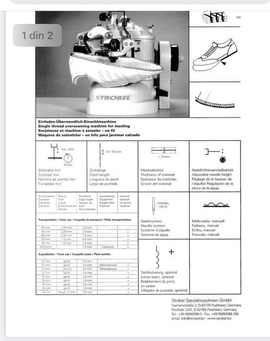 Masina de cusut Branturi de incaltaminte  Strobel 141-23 ev