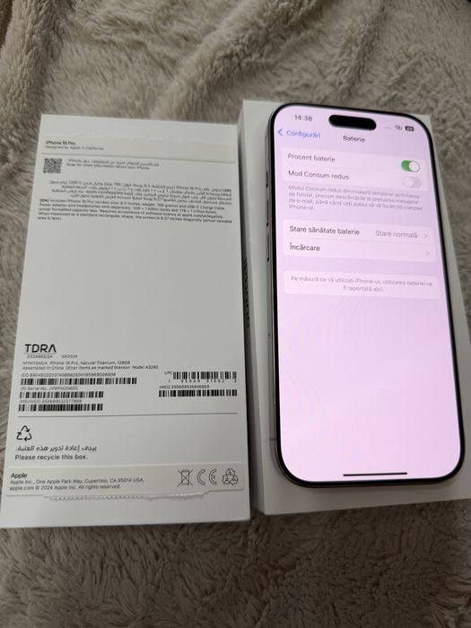 iPhone 16 Pro natural titanium 128Gb fara probleme,defecte