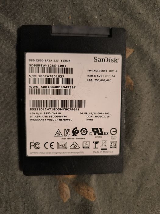 Ssd sandisk 128 GB