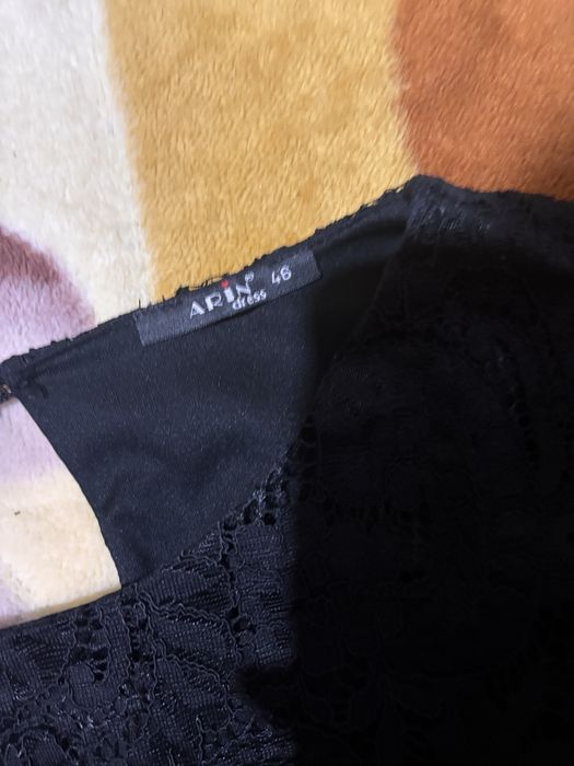 Елегантна черна рокля от дантела ARIN – Размер XL (46)