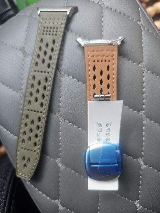 Кожаный ремешок с перфорацией для Samsung Galaxy Watch Ultra, сменный