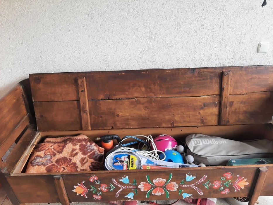 Mobilier terasa,  masa, set 6 scaune,  banca cu lada si banca simpla