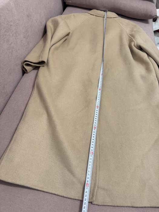 Palton lung oversize camel double faced mix de lana Zara marimea XS S