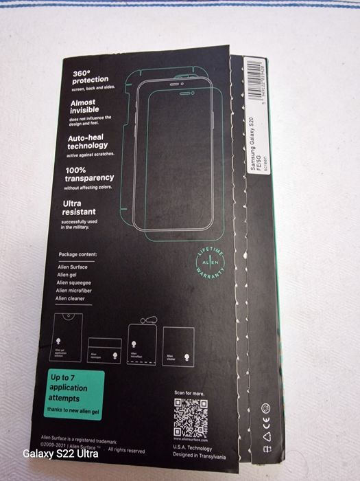 Folie transparentă aliensurface samsung S7 edge și samsung S 20 FE/5G