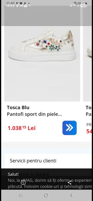 Tosca blue adidasi noi