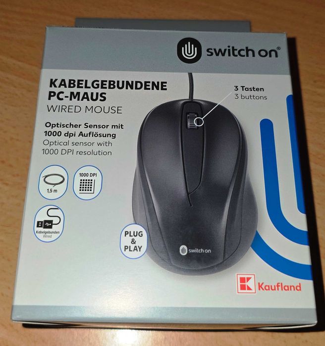 кабелна мишка switch on