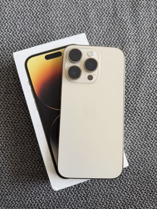 iPhone 14 Pro, 256 GB, цвят Gold.