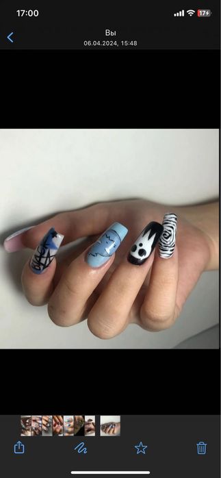 маникюр/наращивание любой дизайн 5000тг