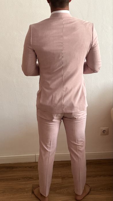 Costum roz marimea 48 bumbac