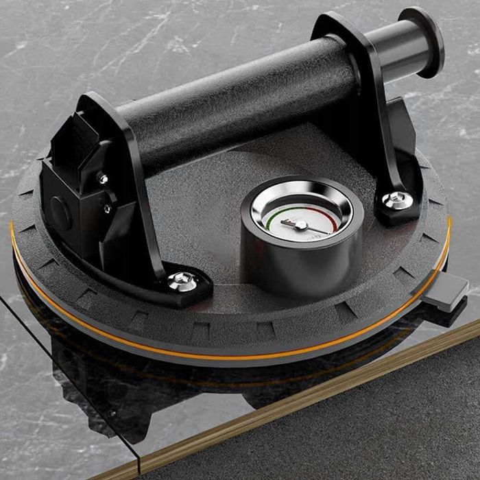 Вакуум вендуза с манометър и помпа, BIGSTREN, 200 мм, до 200 кг