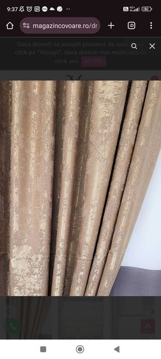 Vând urgent 4 buc draperie bej nisip 140×243 înălțime, gata incretita