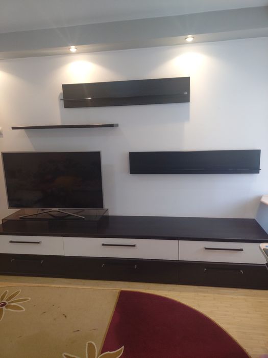 Mobila leaving Lems alb/negru/sticla neagra