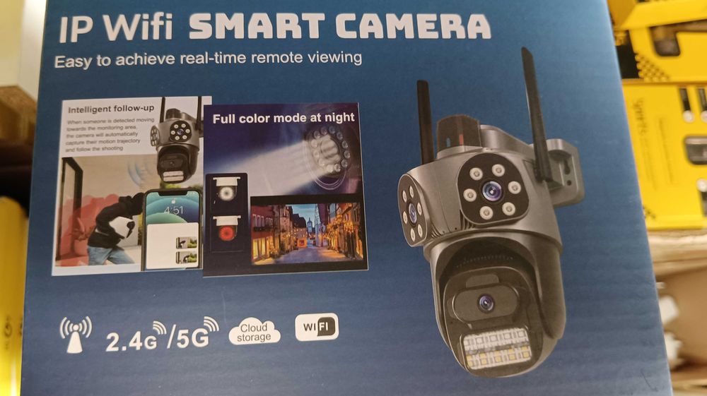 Тройна IP камера с WiFi приложение iCSee безжична камера 10MP