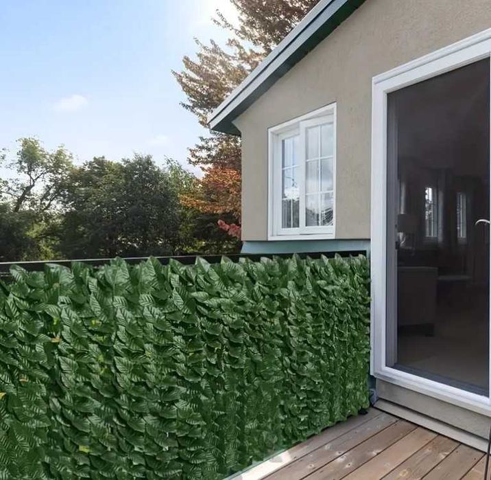 Преграда за балкон, тераса и ограда тип изкуствен жив плет 3х0.5М