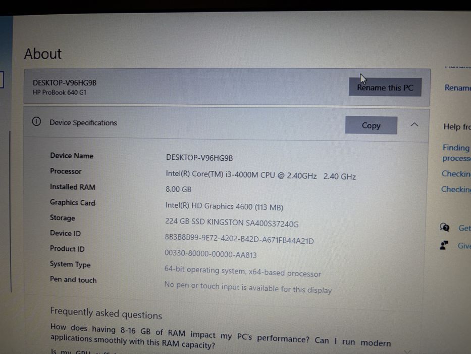 Laptop HP ProBook 640 G1