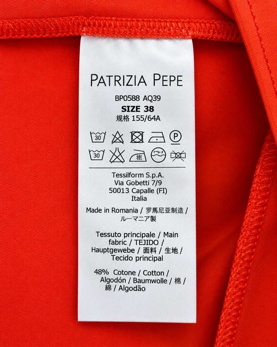 Pantaloni Patrizia Pepe damă corai, mărimea XS, croială slim elegantă