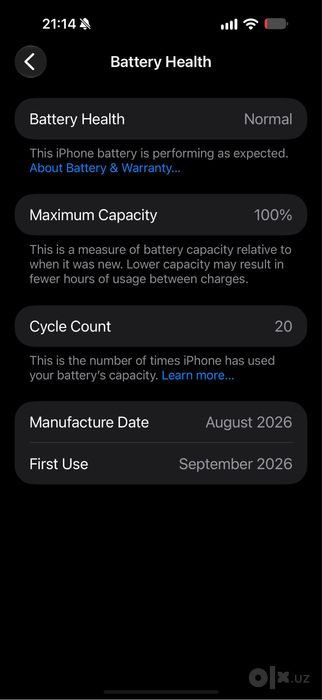 iphone 18 pro max 512 Esim Burgundy