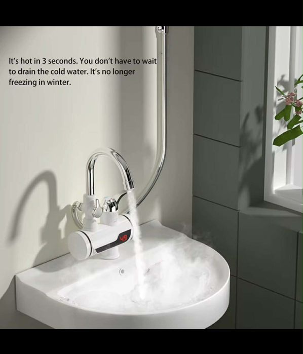 Robinet electric instant cu duș – apă caldă rapidă