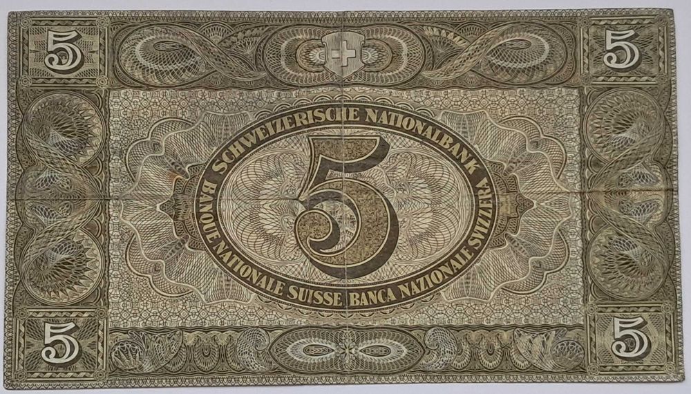 Elvetia, 5 Francs 1947