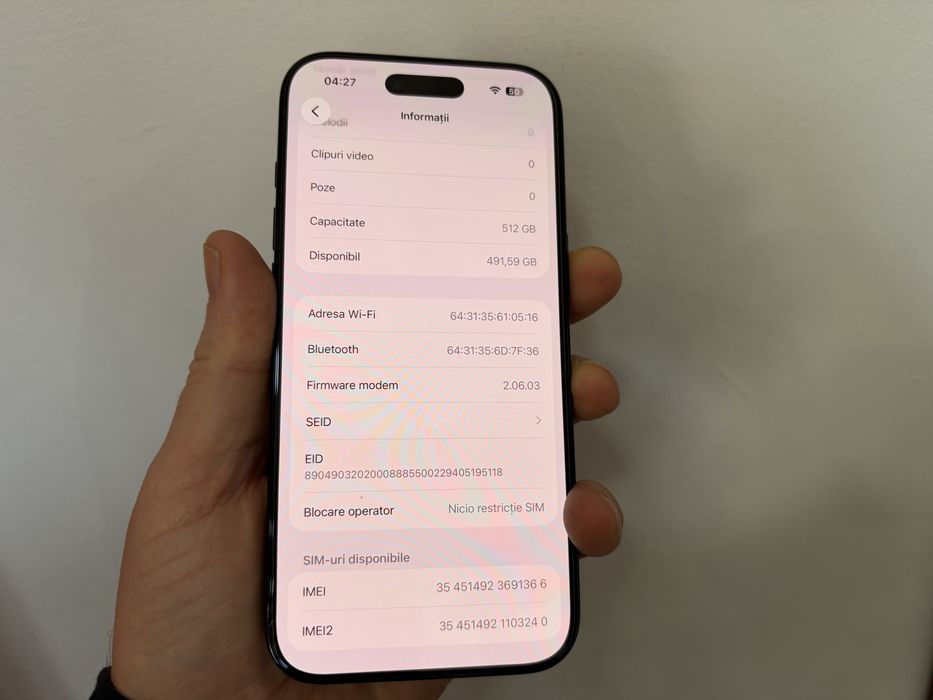 Iphone 17 Air, 512 gb, Space Black