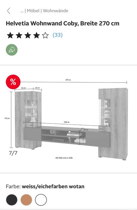 SP! NOU Mobilier living alb-lemn "COBY"