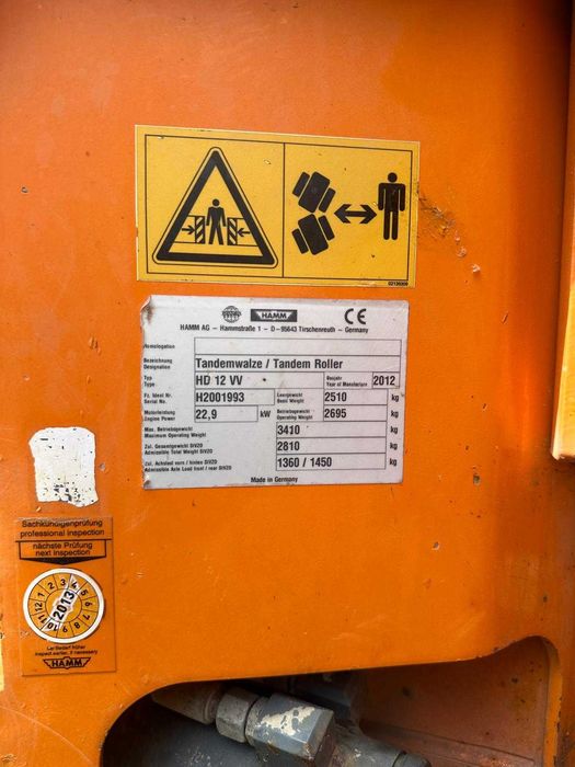 Vand Cilindru compactor HAMM HD12