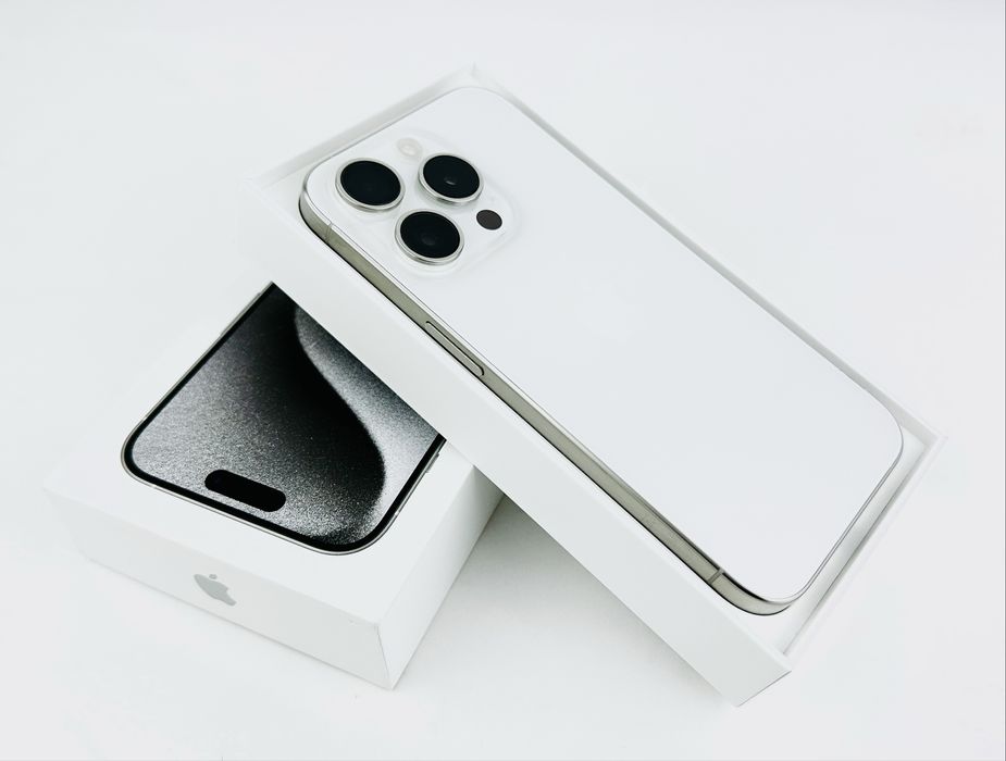 Apple iPhone 15 Pro 256GB White Titanium Перфектен! Гаранция!