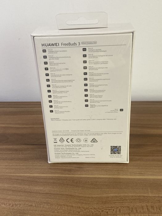 Casti Huawei FreeBuds 3, Intelligent Noise Cancellation, Sigilat