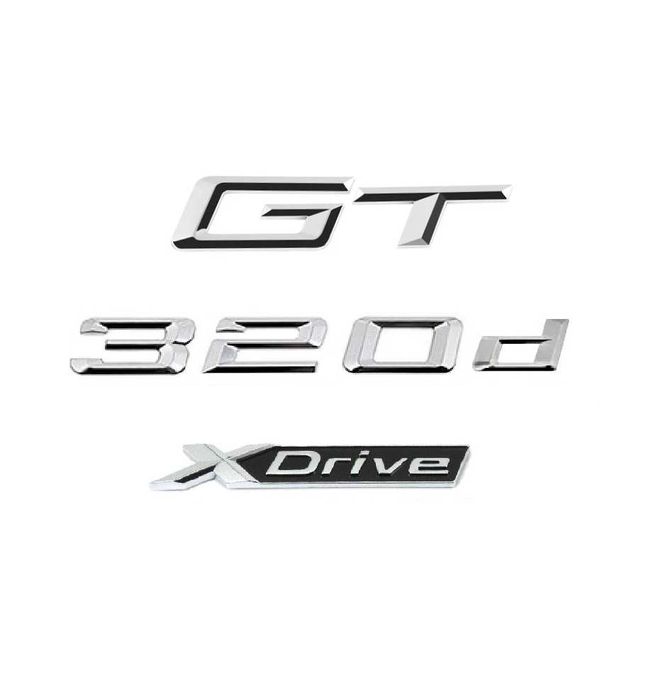 Set embleme BMW GT 320d xdrive Stema Sigla Sticker Emblema Ornament
