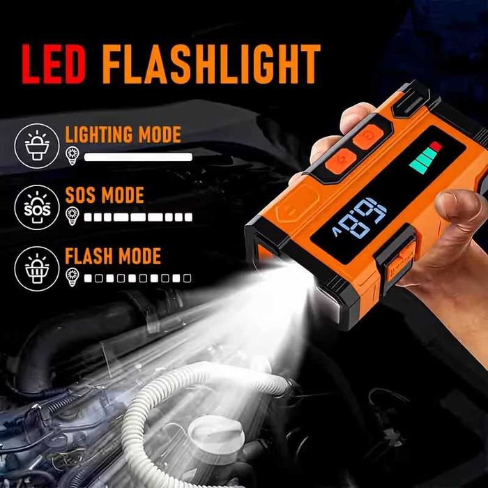 Jump Starter (бичѐ) - 12V/6000А бустер за подаване на ток и Power Bank