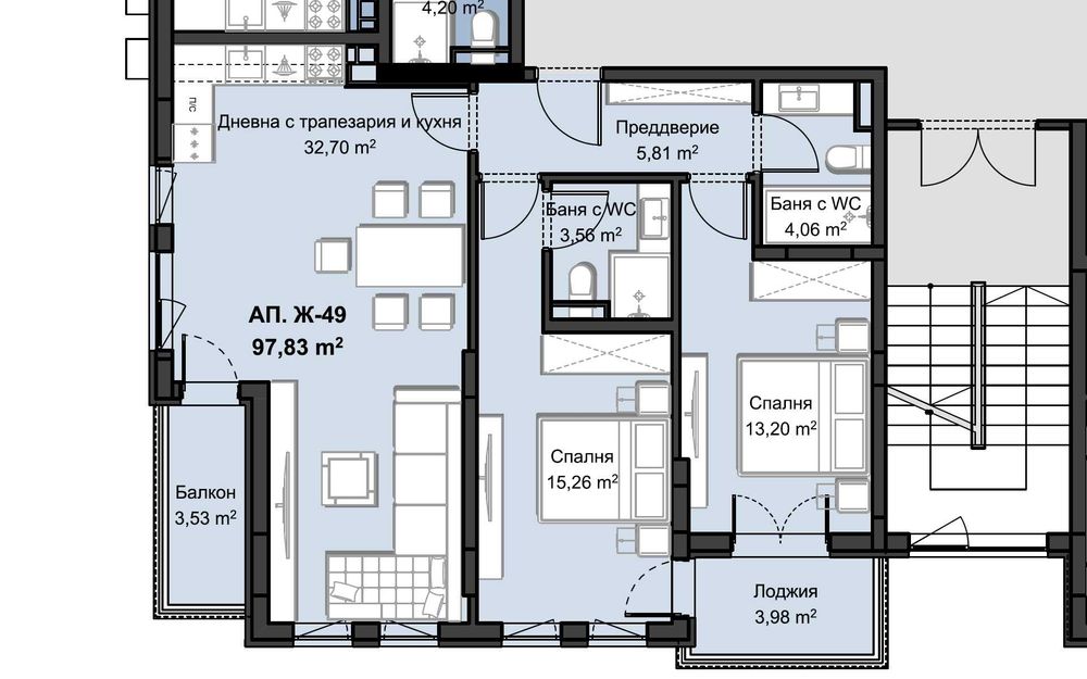 Продава се Тристаен апартамент в Пловдив, Христо Смирненски - 122 кв.м за 798 €/кв.м - Снимка #1