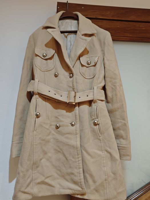 Palton lână bej damă