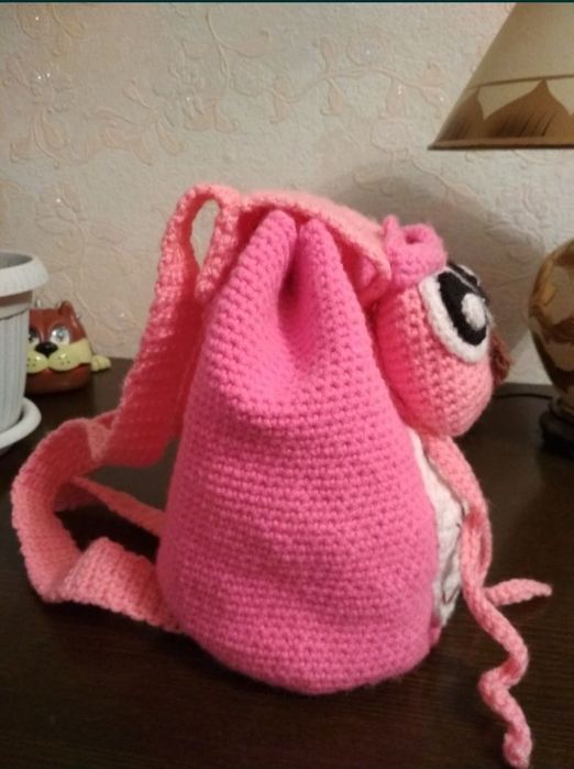 Вязаный рюкзачок "Сова"