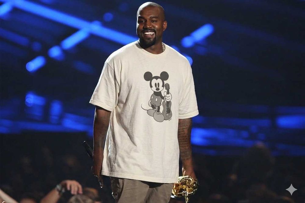 Number Nine Mickey Mouse футболка