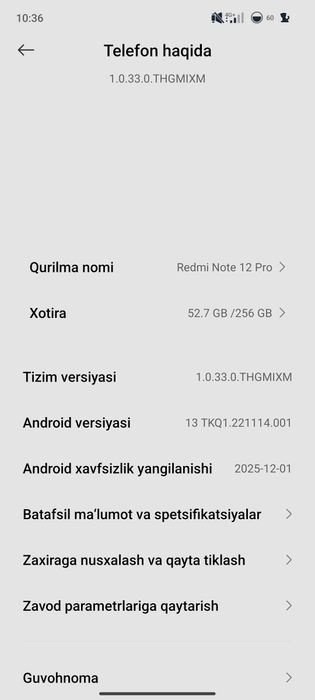 Redmi note 12 pro sotiladi